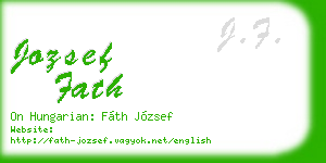 jozsef fath business card