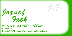 jozsef fath business card